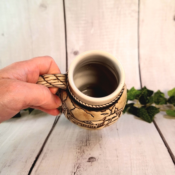 Vintage Avon Ceramic Beer Stein with Nautical Design - Picture 2 of 5
